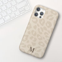 Monogramme Imprimé Léopard Couleurs Neutres Modern