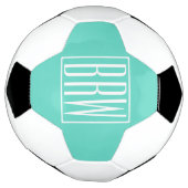 Monogramme Initial 3 Moderne Gras | Blanc Sur Aqua (Tourné)