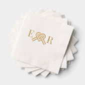 Monogramme initial à 2 coeurs en forme d'amour ent (Insitu (empilé))
