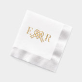 Monogramme initial à 2 coeurs en forme d'amour ent (Gauche)