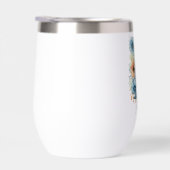 Monogramme Initial B Bleu Floral Aquarelle Cadeau (Droite)