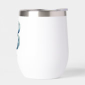 Monogramme Initial B Bleu Floral Aquarelle Cadeau (Gauche)