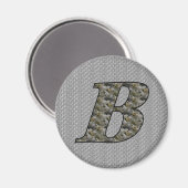 Monogramme initial B Hydrangea Magnet floral (Recto/Verso)