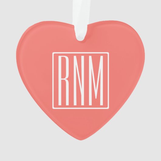 Monogramme initial | Blanc Sur Le Corail (dos)