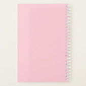 Monogramme initial | Blanc sur rose clair (Dos)