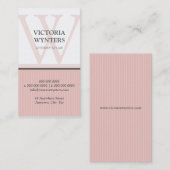 monogramme initial carte de visite moderne (Devant / Derrière)