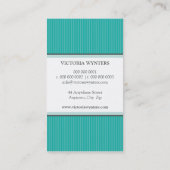 monogramme initial carte de visite moderne (Dos)