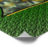 Monogramme Initial D Black Daisies Poster (Coin)