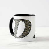 Monogramme Initial D Hydrangea Mug Floral (Devant gauche)