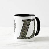 Monogramme Initial D Hydrangea Mug Floral (Devant droit)