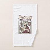 Monogramme initial de Jésus Foi Monogramme initial (Serviette à main)