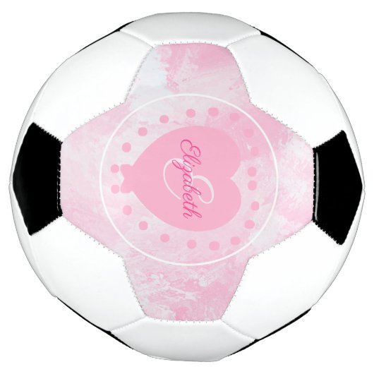 Monogramme initial de la fille Aquarelle rose Coeu (Tourné)