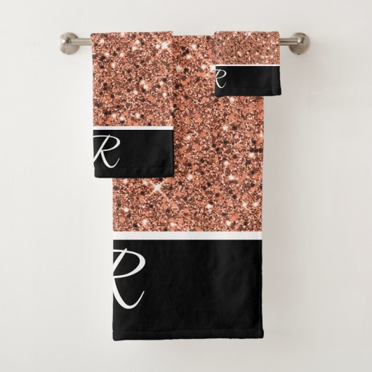 Monogramme initial de Parties scintillant noire en (En situation)
