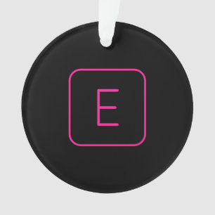 Monogramme Initial De Style Moderne Rose Et Noir