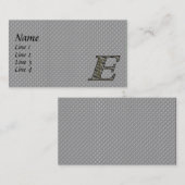 Monogramme Initial E Carte de visite Hydrangea (Devant / Derrière)