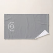 Monogramme Initial Élégant Moderne Tendance Gris B (Serviette à main)