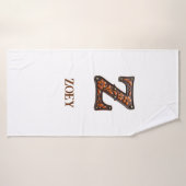 Monogramme Initial en Cuir Outilé Occidental Z (Serviette de bain)