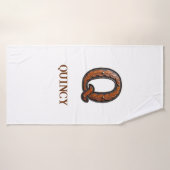 Monogramme Initial en Cuir Outils de l'Ouest Q (Serviette de bain)