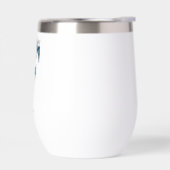 Monogramme Initial F Blue Floral Aquarelle Cadeau (Gauche)