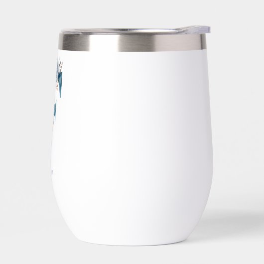 Monogramme Initial F Blue Floral Aquarelle Cadeau (Gauche)