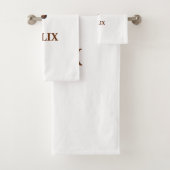 Monogramme Initial F Cuir Outilé Occidental (En situation)