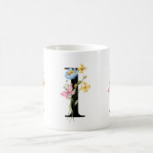 Monogramme initial floral I Mug (Centre)