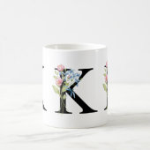 Monogramme initial floral K Mug (Centre)