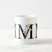 Monogramme initial floral M Mug (Centre)
