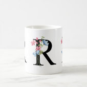 Monogramme initial floral R Mug (Centre)