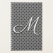 Monogramme initial géométrique noir et blanc (Devant)