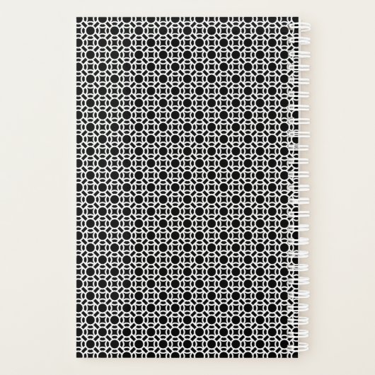 Monogramme initial géométrique noir et blanc (Dos)