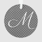 Monogramme initial géométrique noir et blanc (dos)