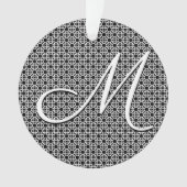 Monogramme initial géométrique noir et blanc (devant)