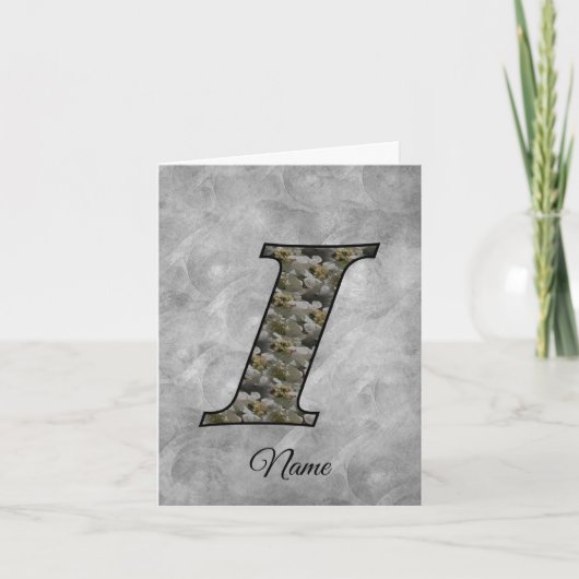 Monogramme Initial I Fleurs d'Hydrangea Personnali (Devant)
