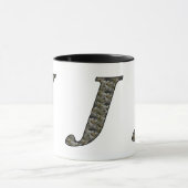 Monogramme Initial J Hydrangea Floral Mug (Centre)