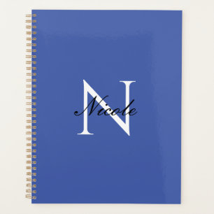 Monogramme initial manuscrit propre nom bleu
