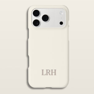 Monogramme Initial Minimaliste Classique en Ivoire
