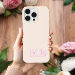 Monogramme initial minimaliste moderne<br><div class="desc">Boîtier de téléphone Monogramme initial moderne bleu marine. Créez votre propre coque iphone personnalisé avec un nom initial personnalisé.</div>