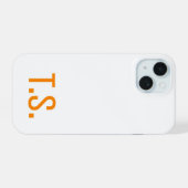 Monogramme Initial Minimaliste Moderne Orange (Verso Horizontal)