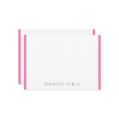 Monogramme Initial Moderne Simple Modèle rose blan (Devant/Arrière en situation)