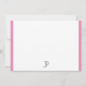 Monogramme Initial Moderne Simple Modèle rose blan (Dos)