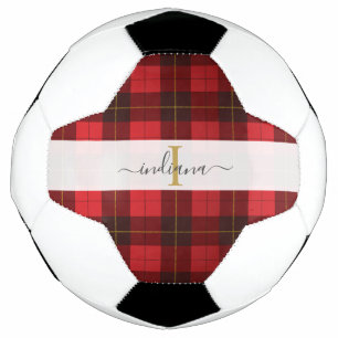Monogramme Initial Nom Plaid Tartan Wallace