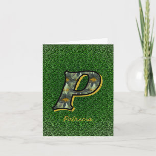 Monogramme Initial P Art Personnalisé Fleurs