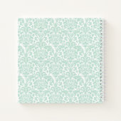 Monogramme Initial Pastel Green Damask Carnet (Dos)
