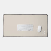 Monogramme Initial Personnalisé Crème Beige Modern (Clavier et souris)