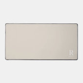 Monogramme Initial Personnalisé Crème Beige Modern (Recto)
