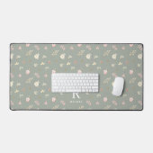 Monogramme Initial Personnalisé Fleur Douce Sauge (Clavier et souris)