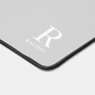 Monogramme Initial Personnalisé Gris Neutre Modern