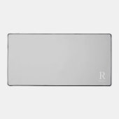Monogramme Initial Personnalisé Gris Neutre Modern (Recto)