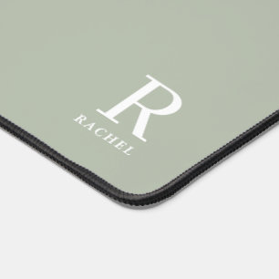 Monogramme Initial Personnalisé Soft Sage Moderne